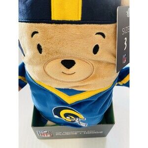 NFL Cubcoats Los Angeles Rams 2 -1 Transforming Hoodie Plushie Kids 3T
